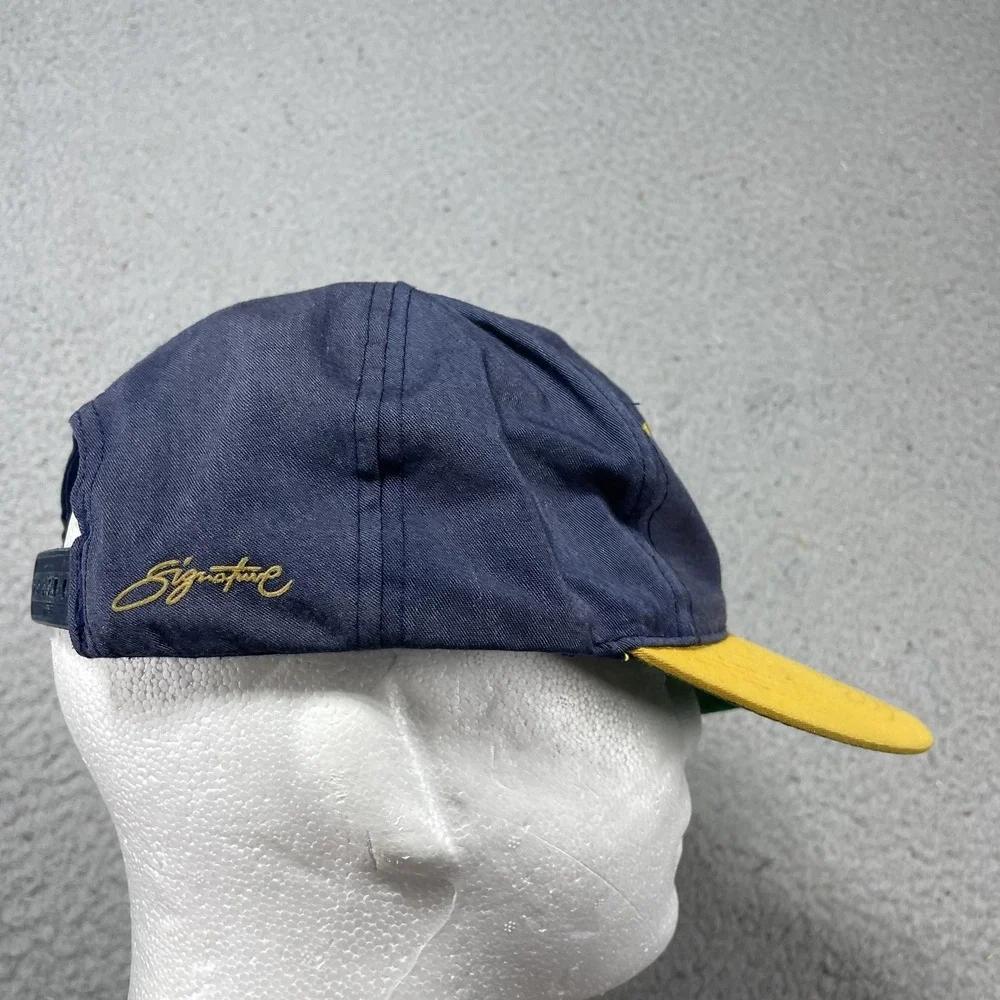 Vintage Michigan Wolverines Hat Cap Snap Back Mens One‎ Size Blue NCAA The Game